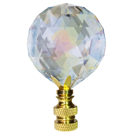 Lamp Shade Finial Aurora Borealis Faceted Ball Swarovski Strass Crystal