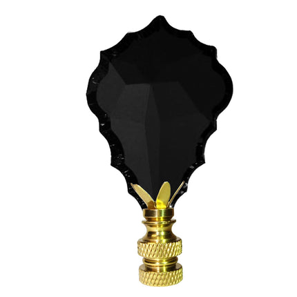 Lamp Shade Finial Jet Black Pendeloque Swarovski Strass Crystal