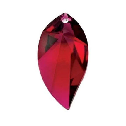 Swarovski Strass Crystal 40mm Bordeaux (Red) Leaf prism