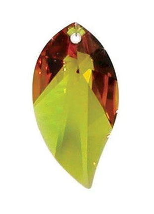 Swarovski Strass Crystal 40mm Topaz Leaf prism