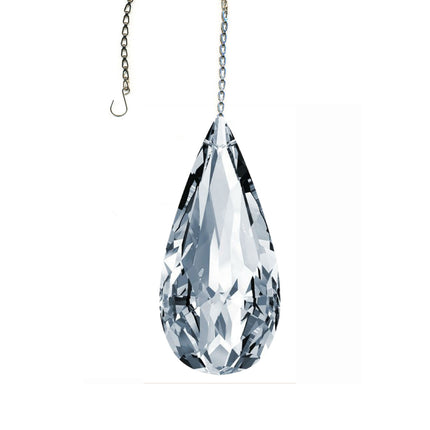 Crystal Suncatcher Modern Almond Prism 2 inch Swarovski Strass Clear Prism