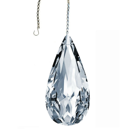 Crystal Suncatcher Modern Almond Prism 2.5 inch Swarovski Strass Clear Prism
