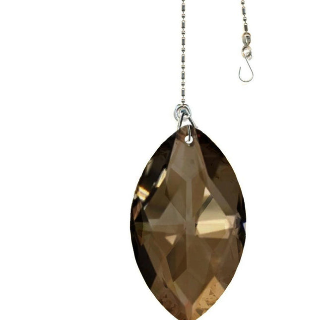 Crystal Suncatcher 2 inch Swarovski Strass Golden Teak Oval Prism