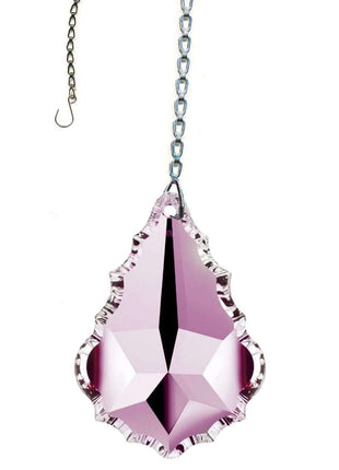 Crystal Suncatcher 2 inch Swarovski Strass Rosaline French Pendeloque Prism