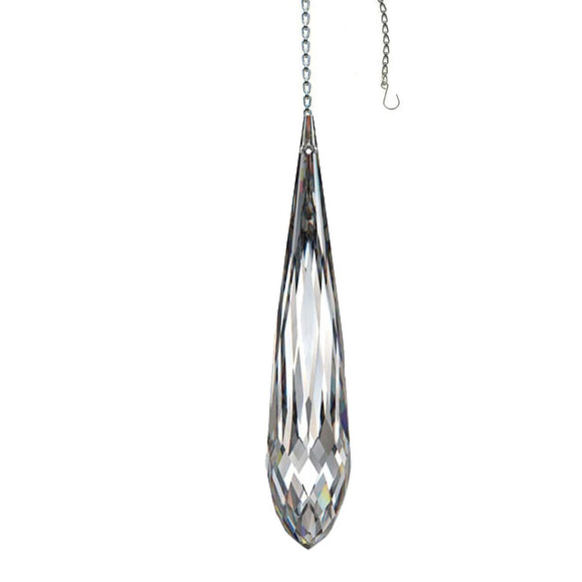 Crystal Suncatcher 3 inch Swarovski Strass Clear Briolette Prism