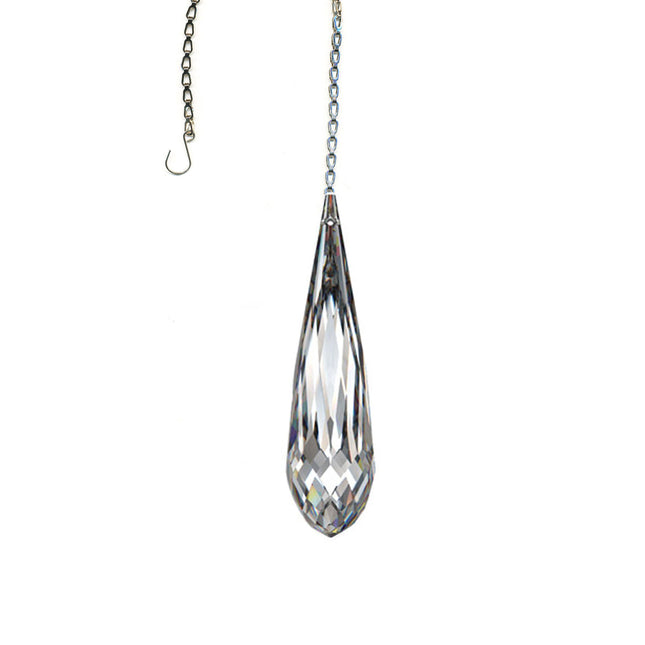 Crystal Suncatcher Briolette Drop 2.5 inch Swarovski Strass Clear Prism