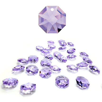Swarovski Strass Crystal 14mm Violet Octagon Lily Prism Two Holes