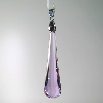 Swarovski Strass Crystal 2.5 inches Violet Flow Drop prism