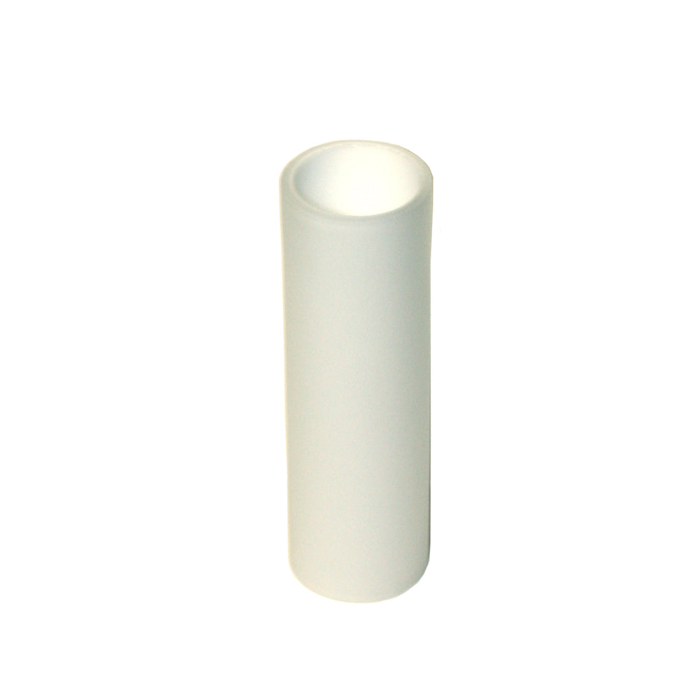 White Glass Candelabra Base Candle Cover or Candle Sleeve 3.75 inches –  CrystalPlace