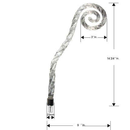 Semi Twist Crystal Rope Ornamental Arm 7 1/4 inches