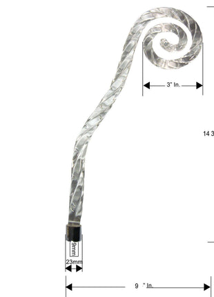 Semi Twist Crystal Rope Ornamental Arm 7 1/4 inches