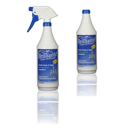 Brilliante Crystal Cleaner Spray Bottle + 1 Crystal Cleaner Refill Bottle