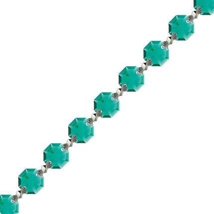 Crystal Garland Swarovski Strass Emerald Octagon Lily Prisms Crystal Strand