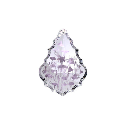 Vintage 3-inche Decorative Swarovski Crystal Pendeloque Prism with Flowers
