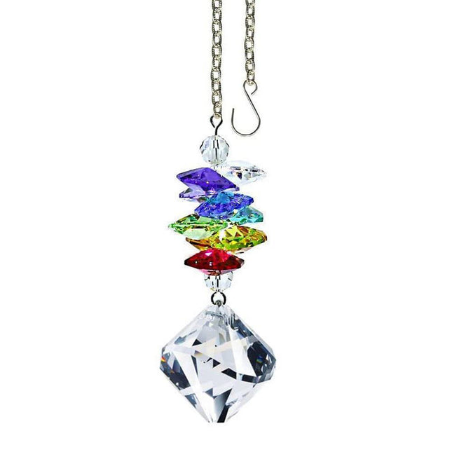 Crystal Suncatcher 3-inch Crystal Ornament Swarovski Clear Ball Form Prism