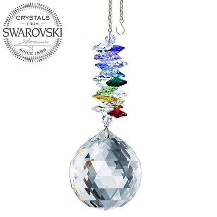 Crystal Ornament Suncatcher Clear Crystal Ball Rainbow Maker with Swarovski crystal Prisms
