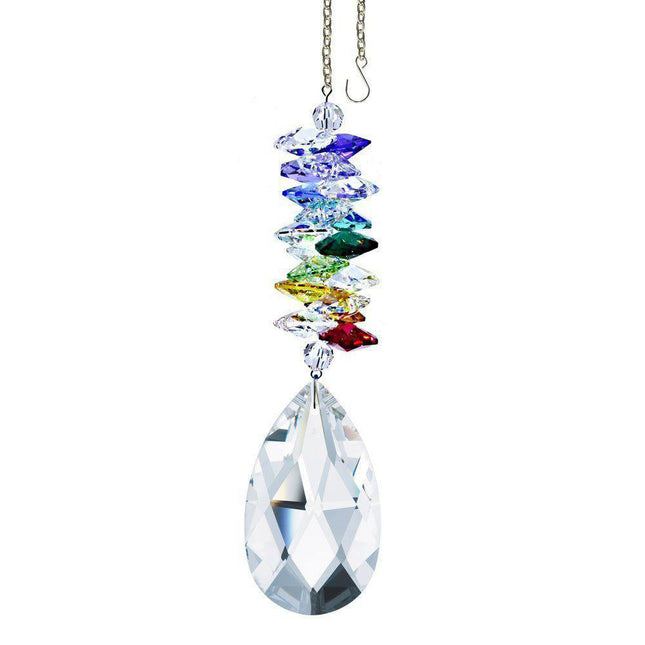 Clear Almond Swarovski Strass Crystal Suncatcher (5-inch)