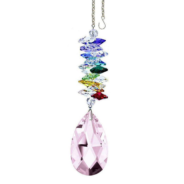 Rosaline Almond Crystal Ball Rainbow Maker Suncatcher with Swarovski Prisms