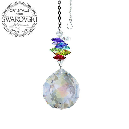 Crystal Ornament Suncatcher Aurora Borealis Ball Prism with Colorful Rainbow Maker Made with Swarovski crystals