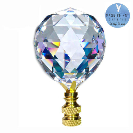 Magnificent Clear Faceted 40mm Ball Prism Lamp Shade Finial