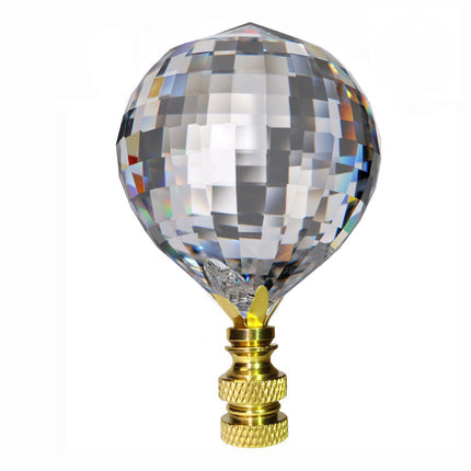 Lamp Shade Finial 40mm Clear Extra Faceted Ball Prism Magnificent Crystal