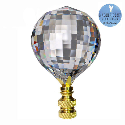 Lamp Shade Finial 40mm Clear Extra Faceted Ball Prism Magnificent Crystal