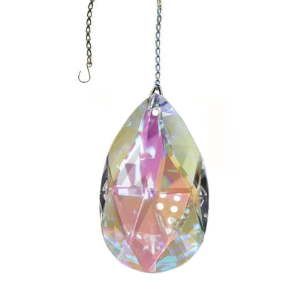 Crystal Suncatcher 2.5-inch Aurora Borealis Almond Prism Magnificent Brand