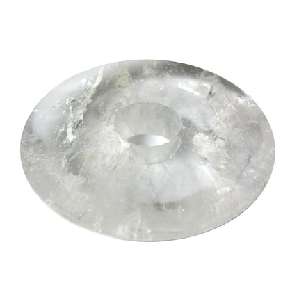 Clear Rock Crystal Bobeche 4 Inches with 26mm Center Hole