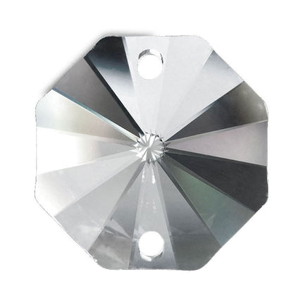 Swarovski Spectra crystal 24mm Clear Faceted Octagon Two Holes
