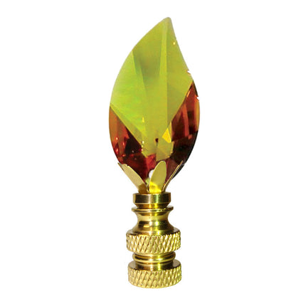 Lamp Shade Finial 40mm Topaz Leaf Swarovski Strass Crystal