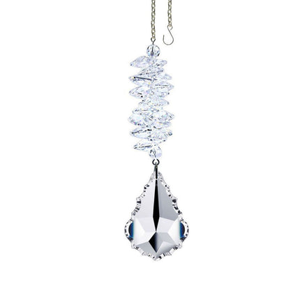 Crystal Ornament 5 inch Suncatcher Pendeloque Clear Rainbow Maker Made with Swarovski crystals