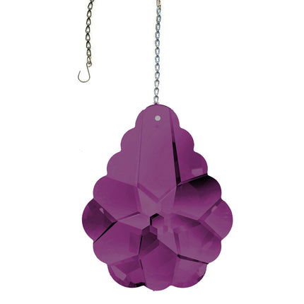 Crystal Suncatcher 3-inch Swarovski Strass Lilac Arabesque Prism