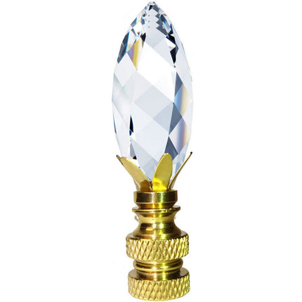 Lamp Finial Swarovski Strass Clear Twist Prism Dazzling Lamp Shade Finial