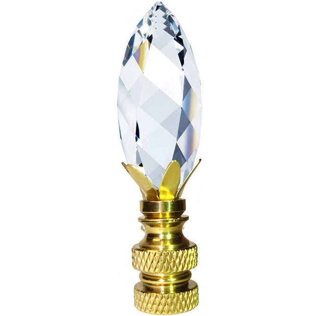 Lamp Finial Swarovski Strass Clear Twist Prism Dazzling Lamp Shade Finial